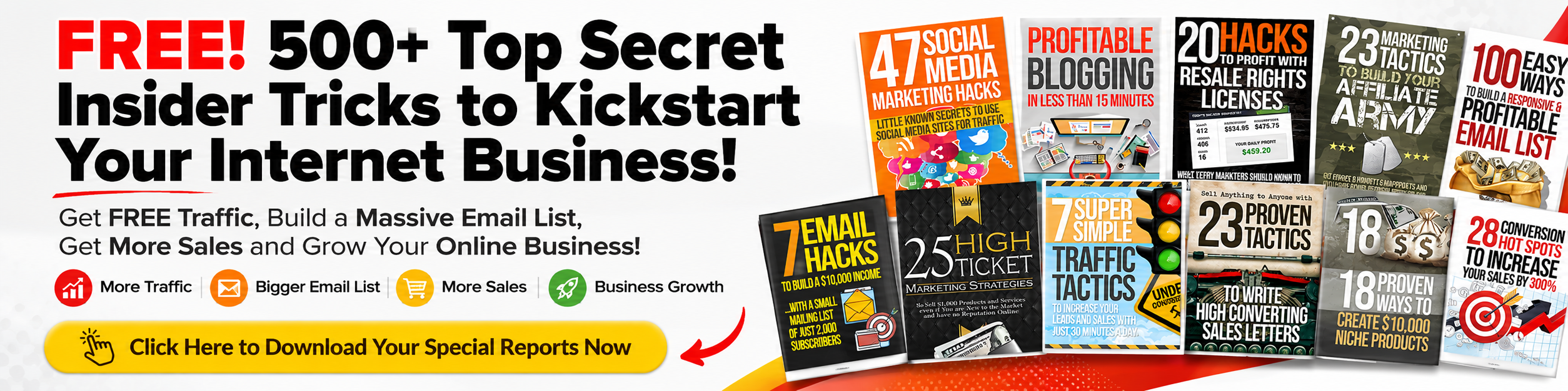 Free! 500+ Top Secret Insider Tricks To Kickstart Your Internet Business