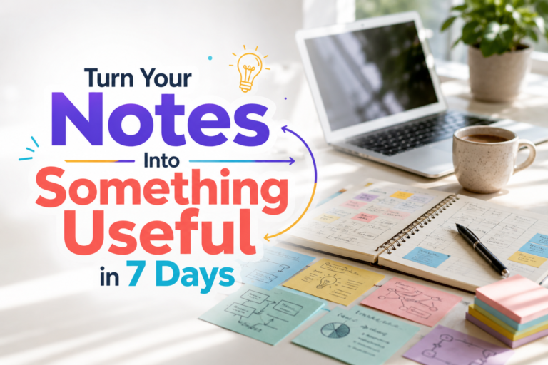 Turn Your Notes Into Something Useful in 7 Days