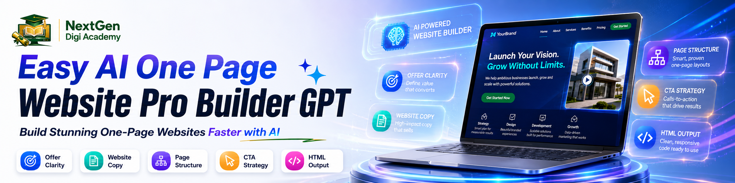 Easy AI One Page Website Pro Builder GPT