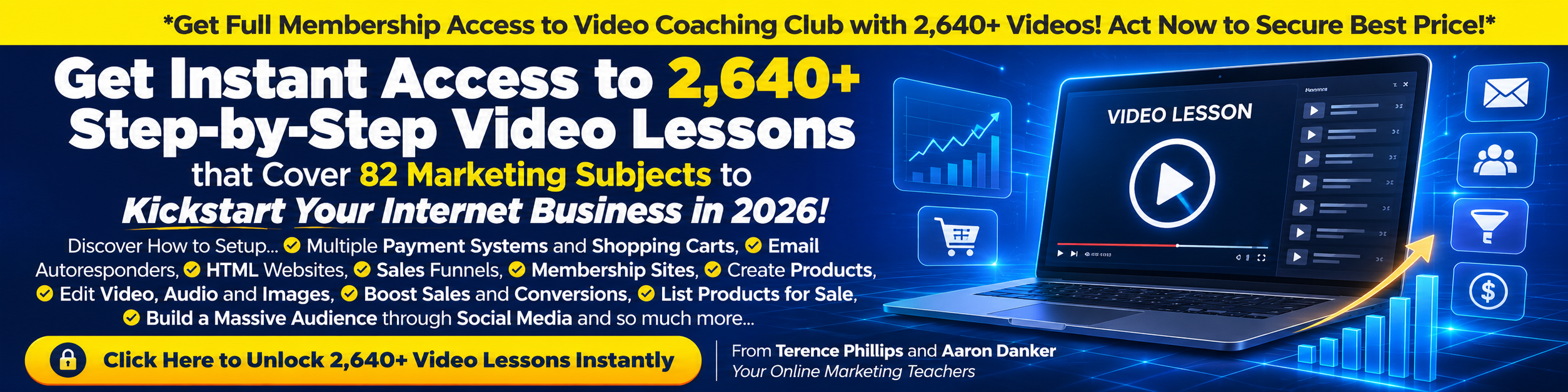 Get Lifetime Access to 2,600+ Video Coaching Lessons for One Simple Price